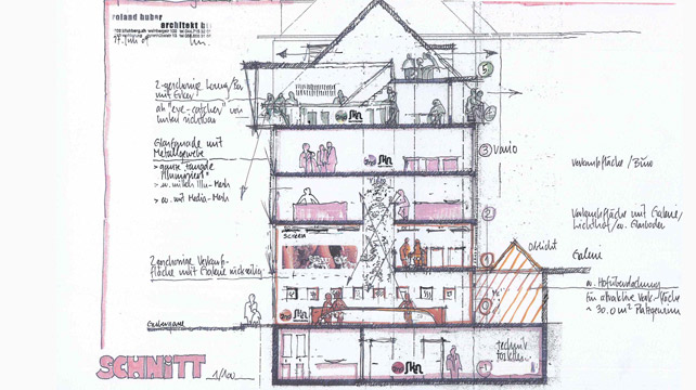 Studie Umbau Geschäftshaus Gerbergasse